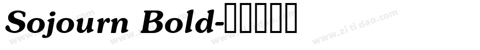 Sojourn Bold字体转换